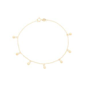 GOLDEN CLEF Gold Made In Italy 14kt Gold Beaded Dangle Bracelet